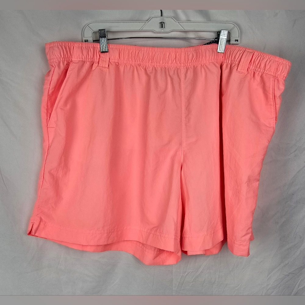 Columbia PFG Outdoor Hiking Fishing Camping Neon Orange Women's Shorts sz 3X